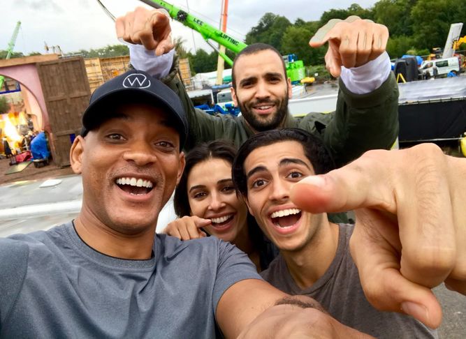 El reparto protagonista de Aladdin