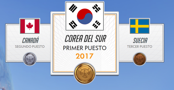 Podium Mundial Overwatch 2017