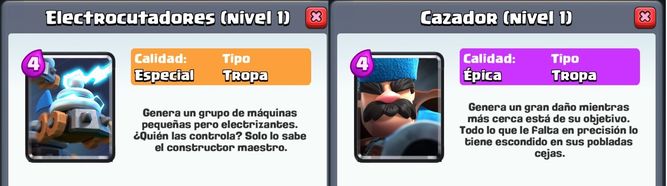 Las dos nuevas cartas