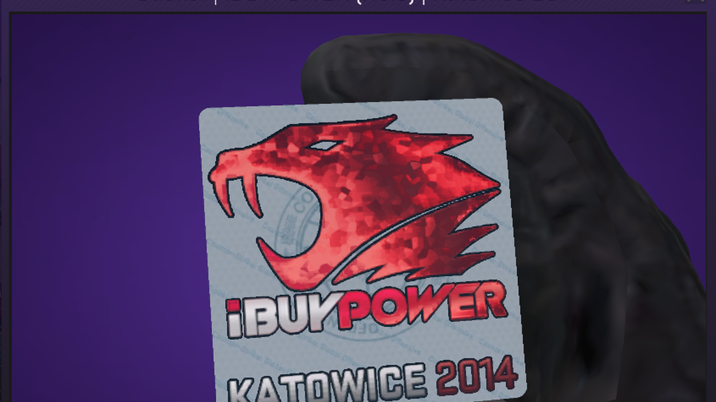 Pegatina | iBUYPOWER | Katowice 2014 - 299,83$ es el precio medio de un objeto muy codiciado entre los coleccionistas debido a la complicada naturaleza del equipo (ya no existe) al que pertenece.