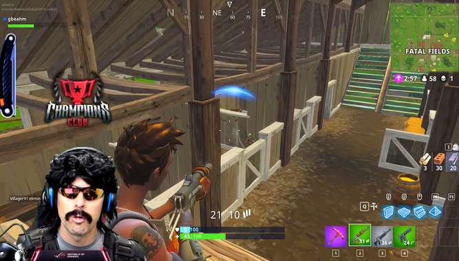 Dr. DisRespect quiere también destacar en Fortnite