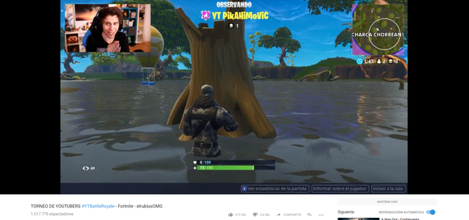 ElRubius superó el millón de espectadores simultáneos
