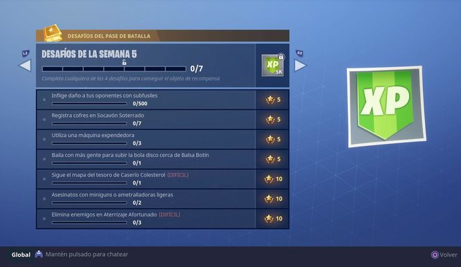 Todos los desafíos de la semana 5