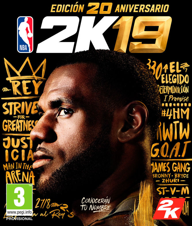 Portada de la Edición 20 Aniversario de NBA 2K19