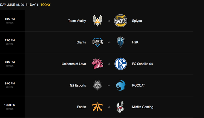 LCS EU - Jornada 1