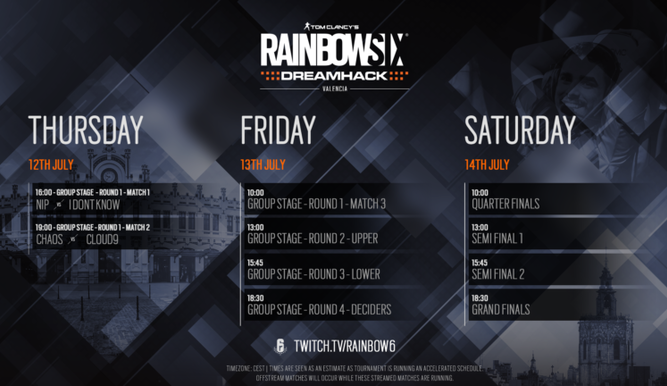 Horarios Rainbow Six