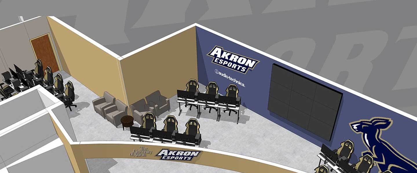 La universidad de Akron abre tres instalaciones de deportes electrónicos