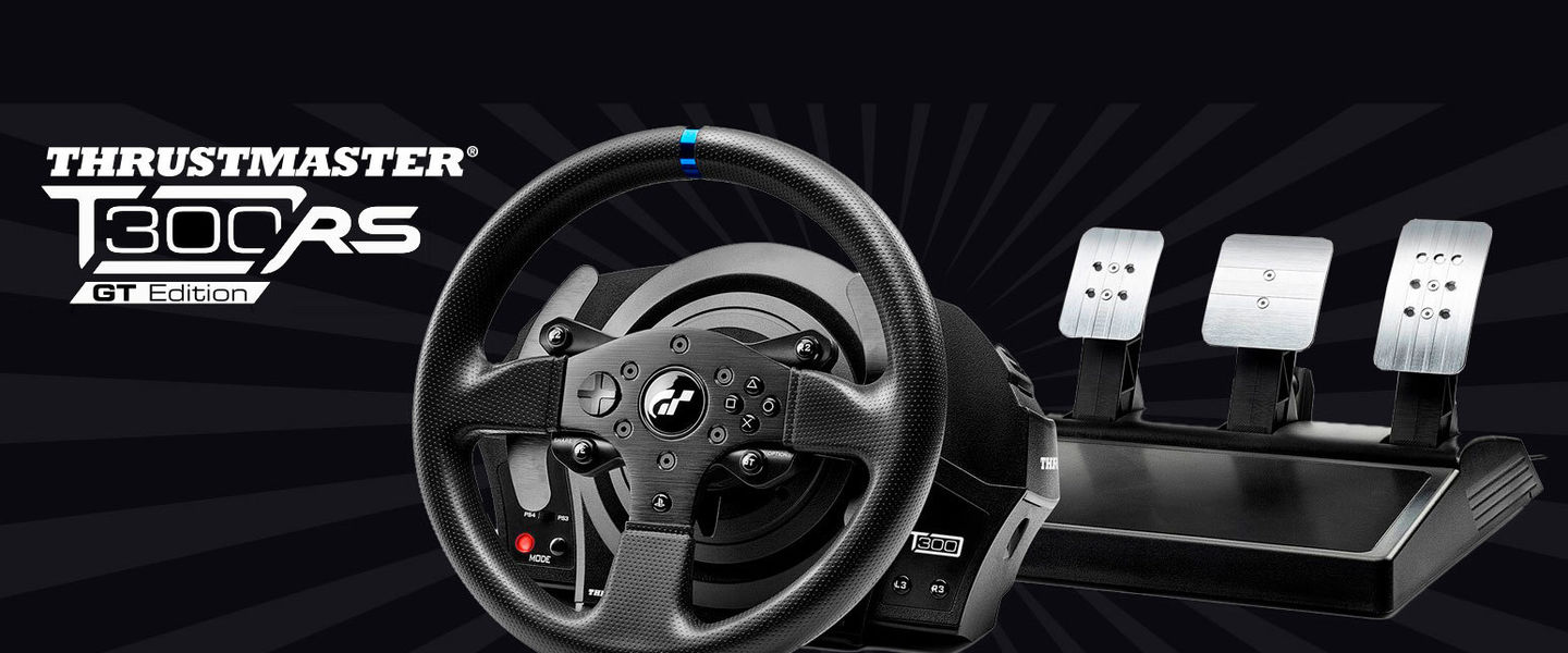 ¡Consigue este volante y pedales Thrustmaster T300RS GT!