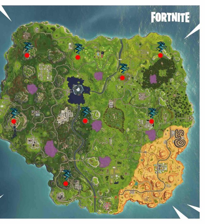 Esta es la ubicación de las gárgolas en el mapa de Fortnite