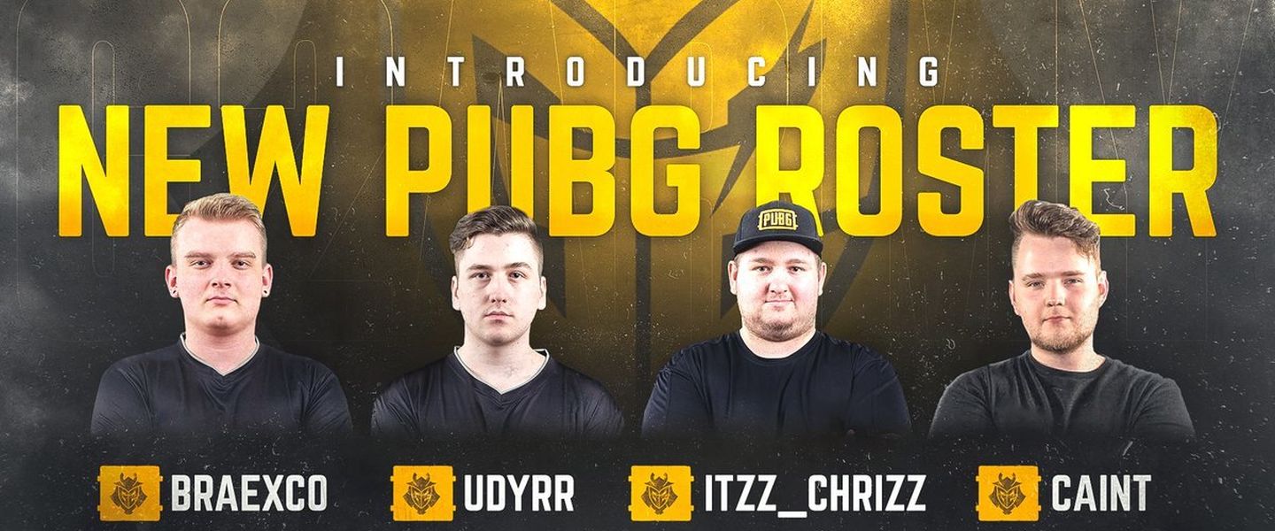 Alineación de G2 Esports en PUBG