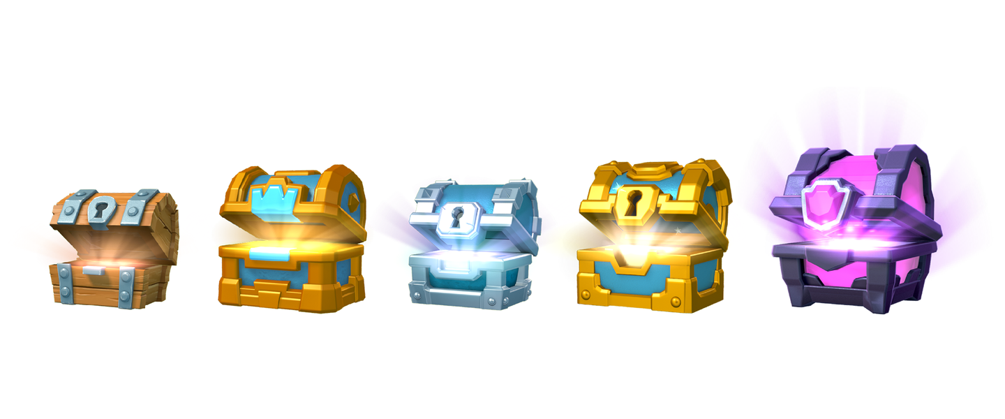 Varios tipos de cofres en Clash Royale