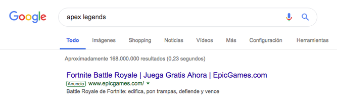 Esto es lo que ocurre cuando buscas Apex Legends