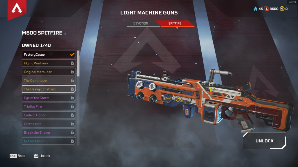 M600 Spitfire: Heavy Construct