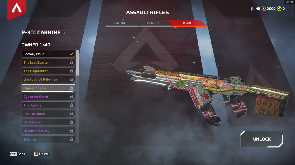 R-301 Carbine: Ciclo Dinástico