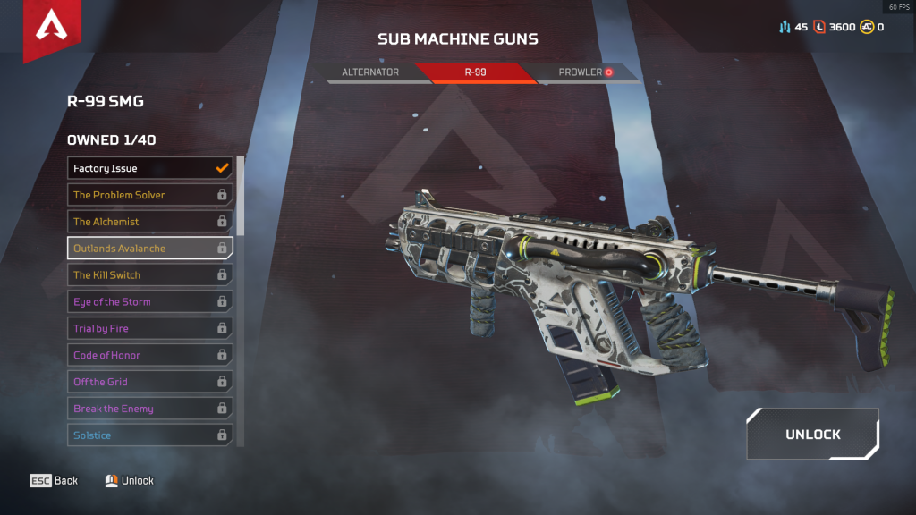 R99 SMG: Outlands Avalanche