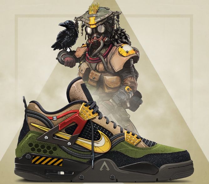 Nike Jordan 4 'Bloodhound', por Clegfx