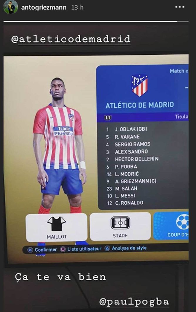 El equipo ideal de Antoine Griezmann