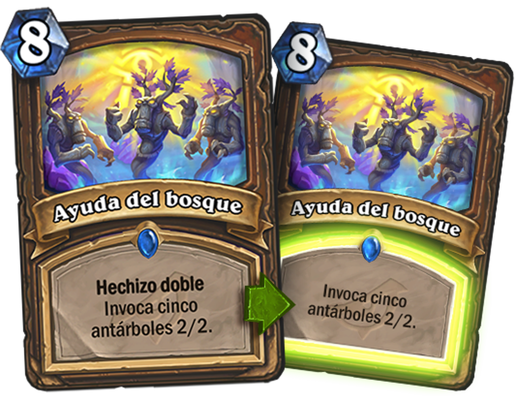 Ayuda del bosque es un hechizo doble