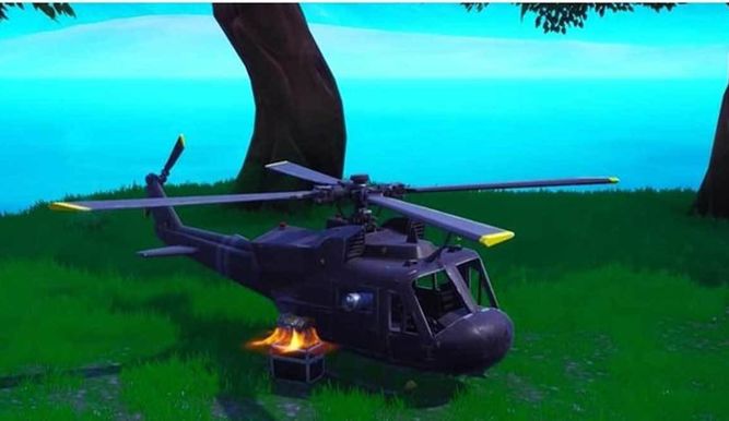 El helicóptero recuerda al visto en la temporada 4 en Polvorín Polvoriento