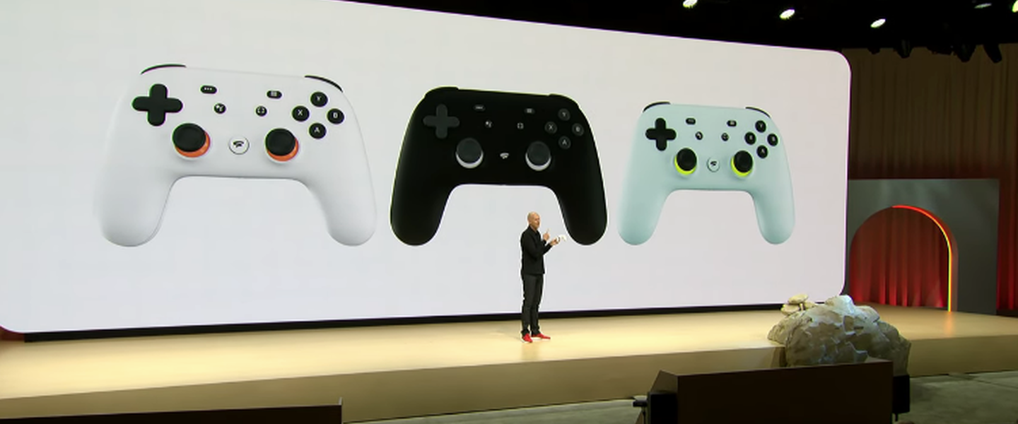 Phil Harrison presentando el Stadia Controller