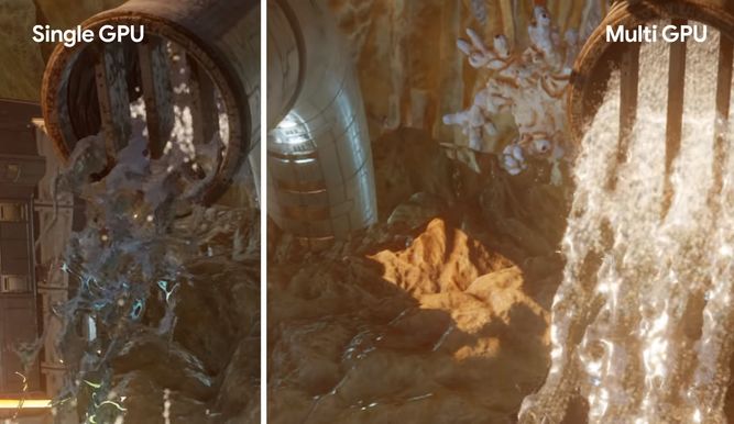 Comparación de la diferencia de procesamiento de una instancia de Stadia y varias