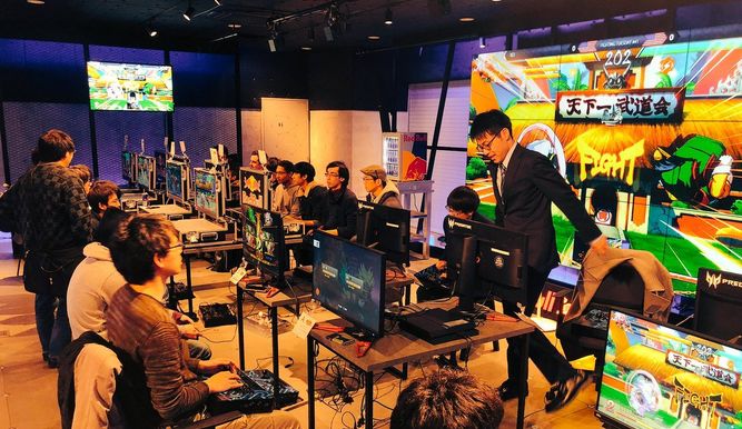 Zona de juego en el Red Bull Gaming Sphere Tokyo