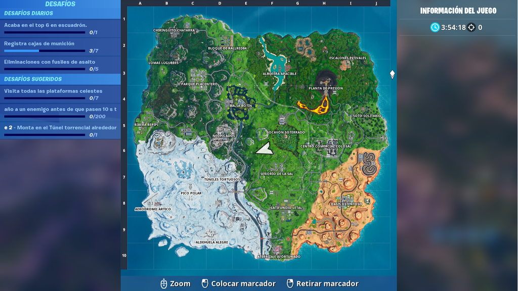 El mapa completo de Fortnite