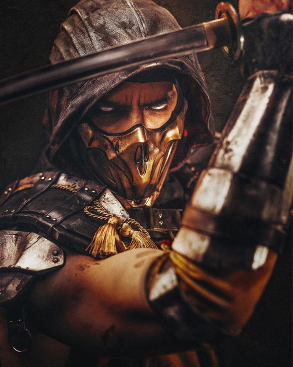 Maul cosplay: Scorpion de Mortal Kombat