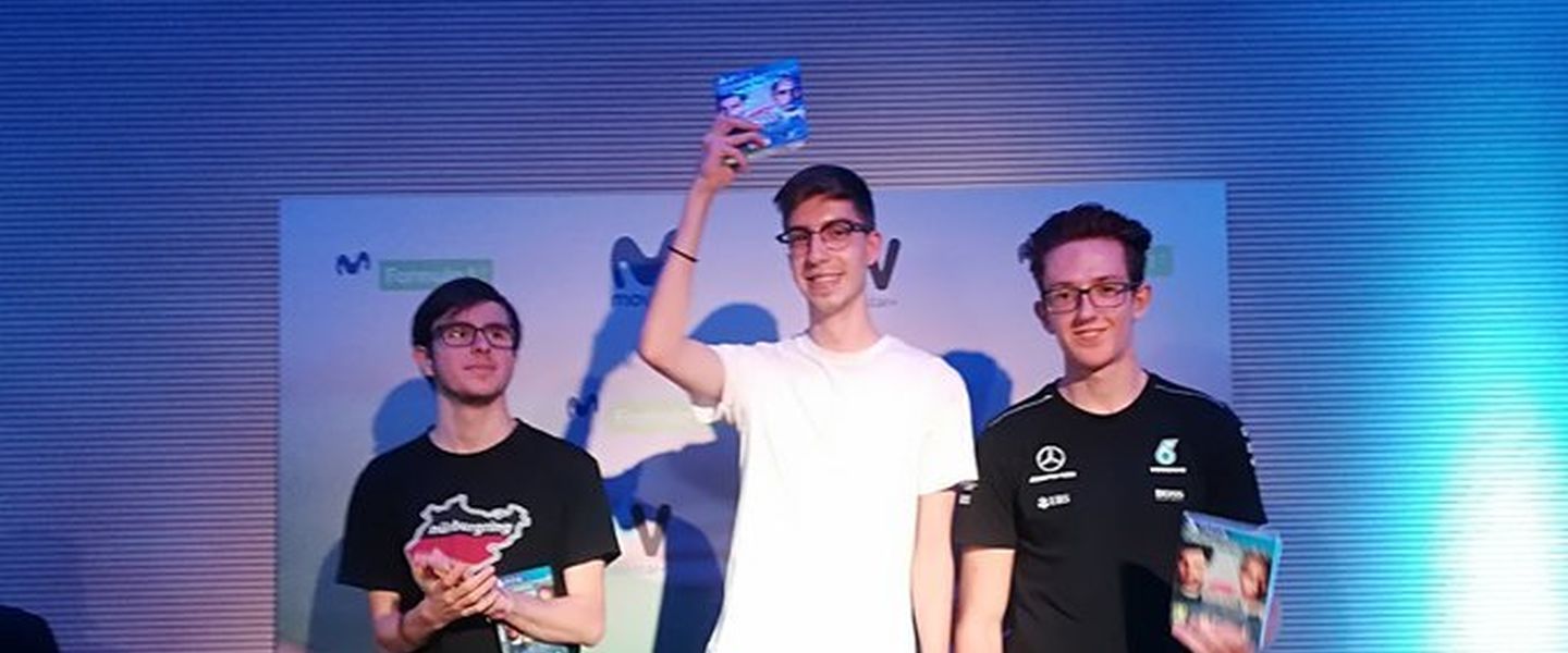 El podio con los tres jugadores más rápido