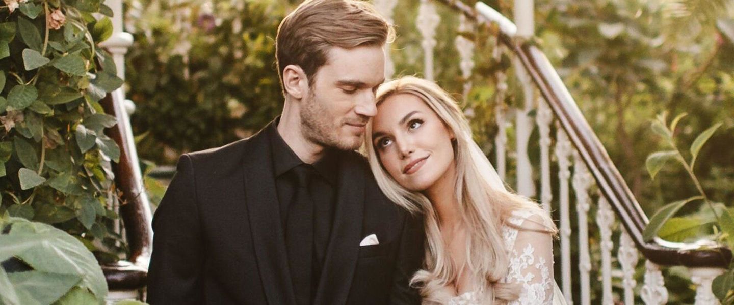 PewDiePie, en una imagen de su boda la semana pasada