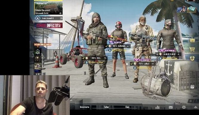 Imagen de Chicharito jugando en directo a PUBG