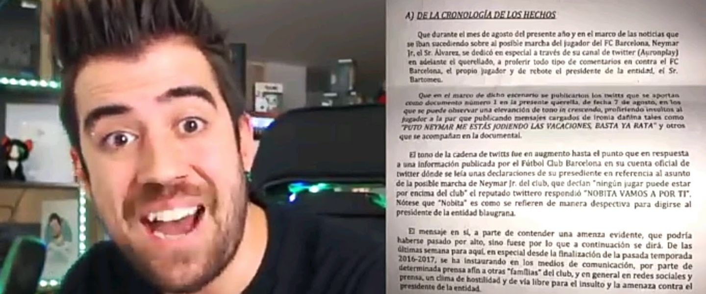 AuronPlay, denunciado por Bartomeu por compararle con 'Nobita'