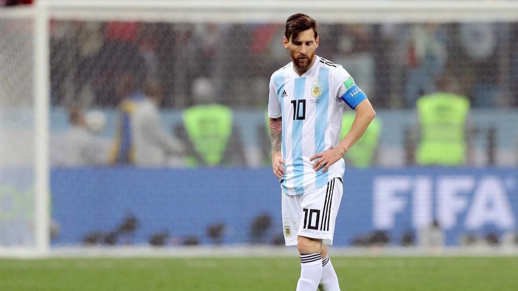 Messi ganando un título con Argentina