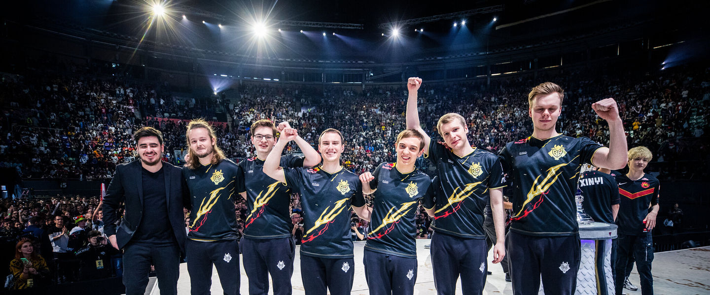 G2, celebrando la victoria ante SKT