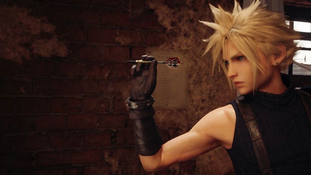 Cloud lanzando un dardo