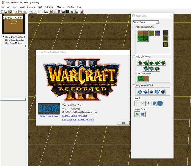 Imagen del editor de mapas de Warcraft 3: Reforged