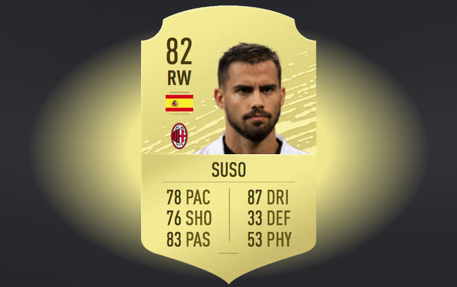 Ficha de Suso en FIFA 20