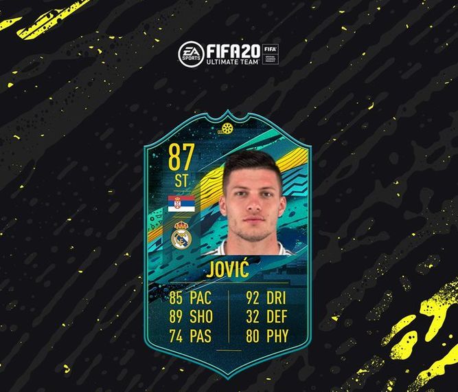 La carta de Jovic Player Moments