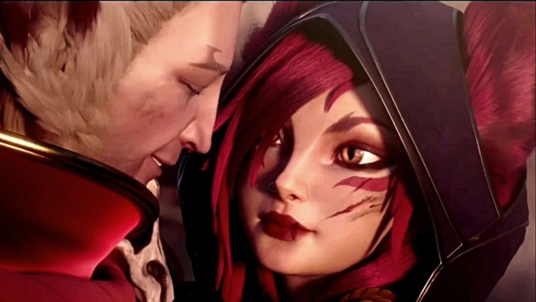 Xayah y Rakan en su cinemática de presentación