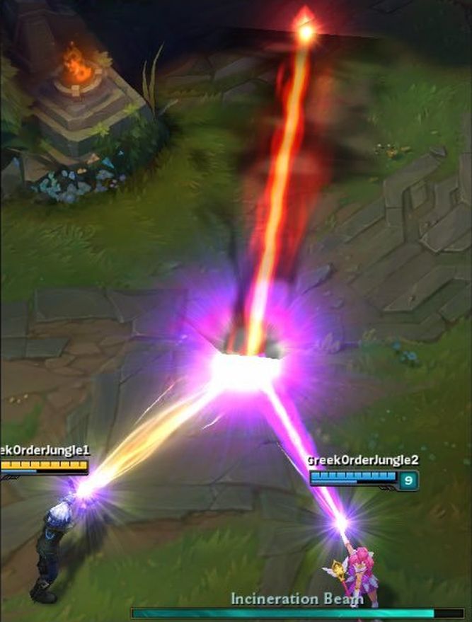 Uno de los prototipos de habilidad de Xayah y Rakan