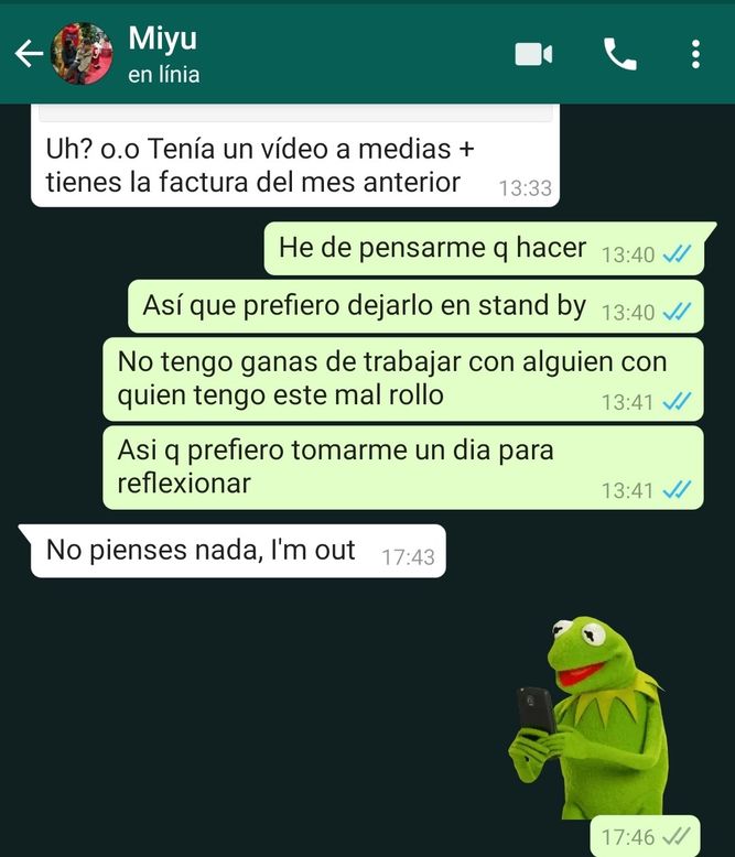 Conversación entre Miyu y ElmiilloR en WhatsApp
