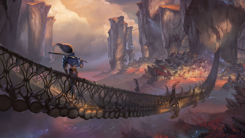 Yasuo ante la espectacularidad del paisaje de Jonia