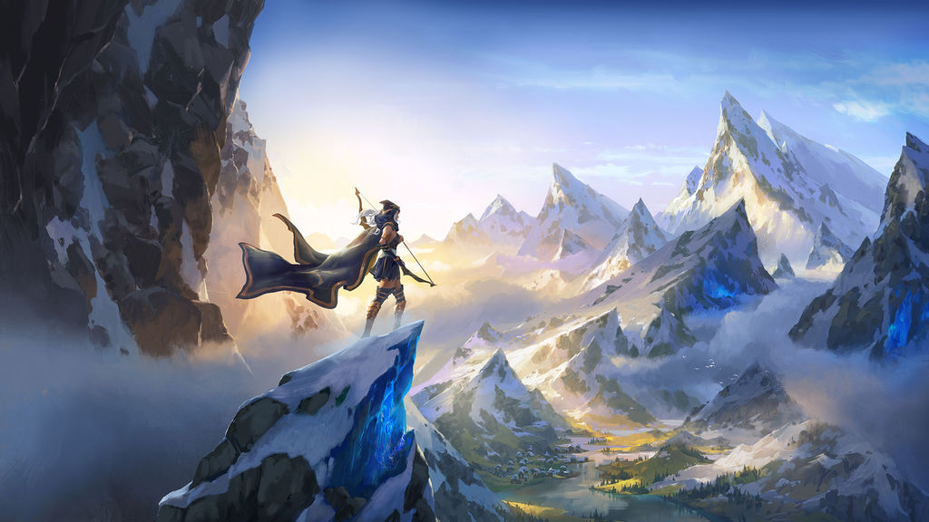Ashe sabe dónde puede meditar en las cumbres de Freljord