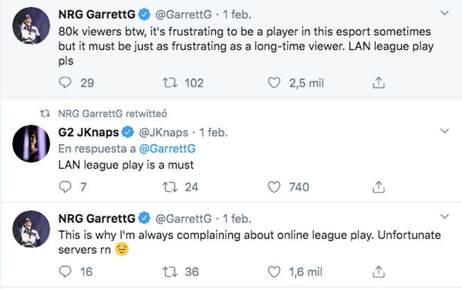 GarrettG, JKnaps... jugadores profesionales de RL quejándose del formato de la RLCS