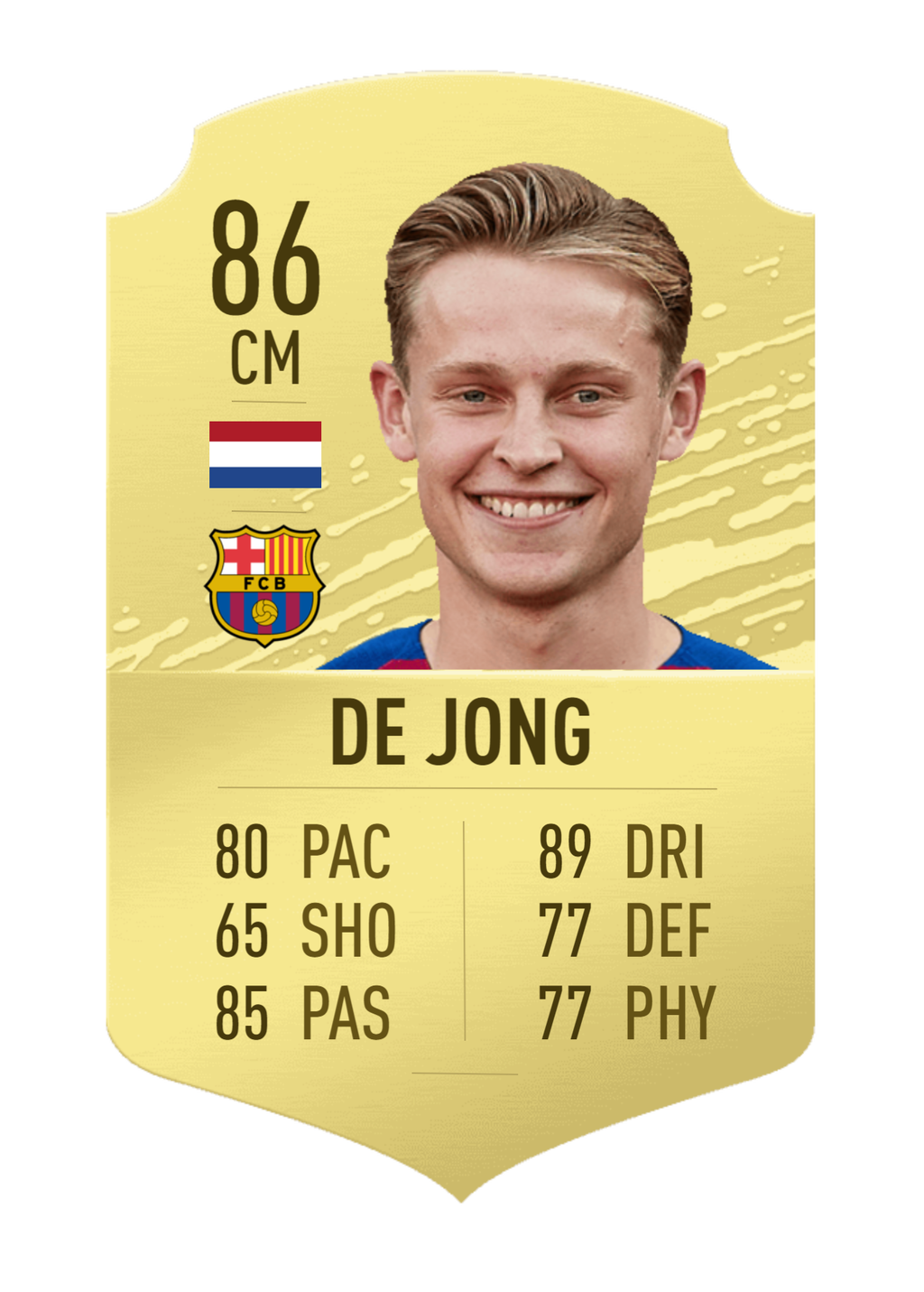 De Jong - 86 (+1)