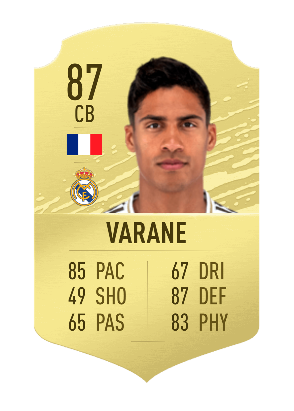 Varane - 87 (+2)