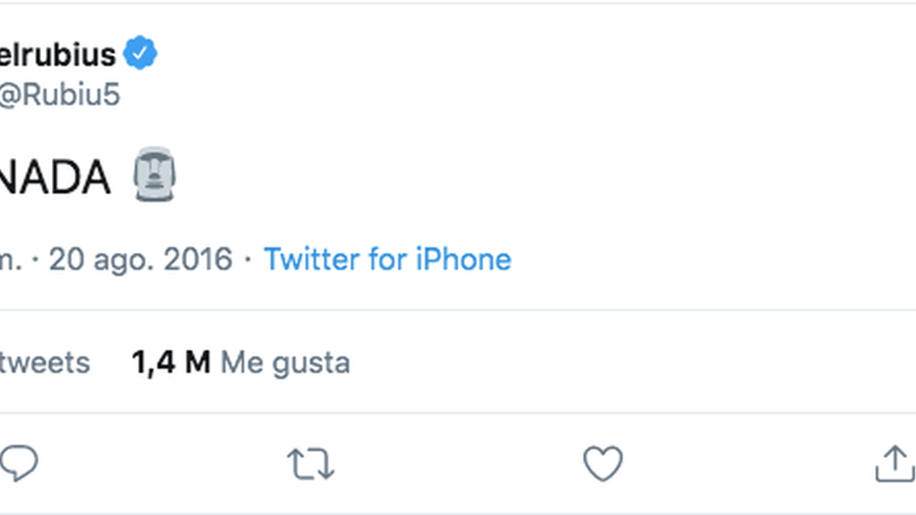 En 2016, su tweet “LIMONADA” obtuvo 1,3 millones de retweets, siendo el más divulgado a nivel mundial en ese año
