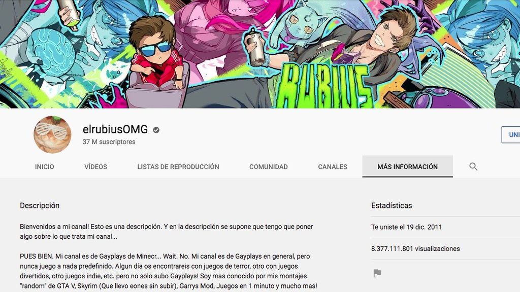 En 2021 cumplió 10 años en YouTube con su canal ElRubiusOMG