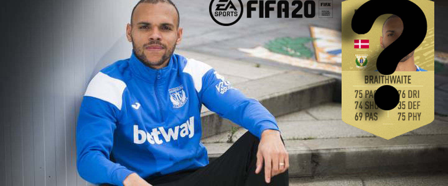 Braithwaite con el escudo del CD Leganés