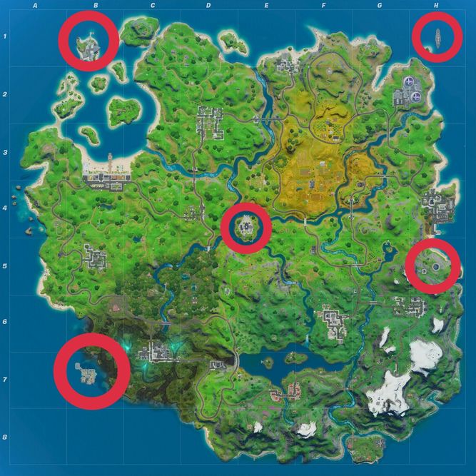 Cambios en el mapa de Fortnite